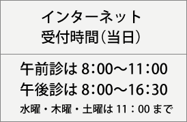 インターネット受付時間（当日）